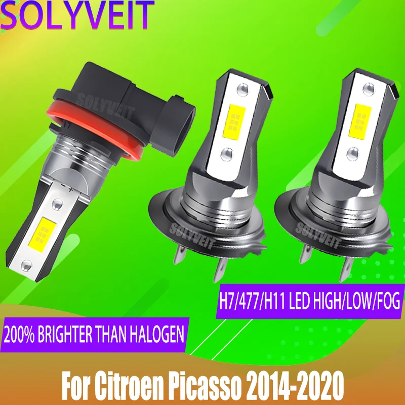 

45W LED Efficiency for Your Daily Drive led Auto Headlamp HI LO Foglamp Kit 477/H9 For Citroen Picasso 2014 2015 2016-2020