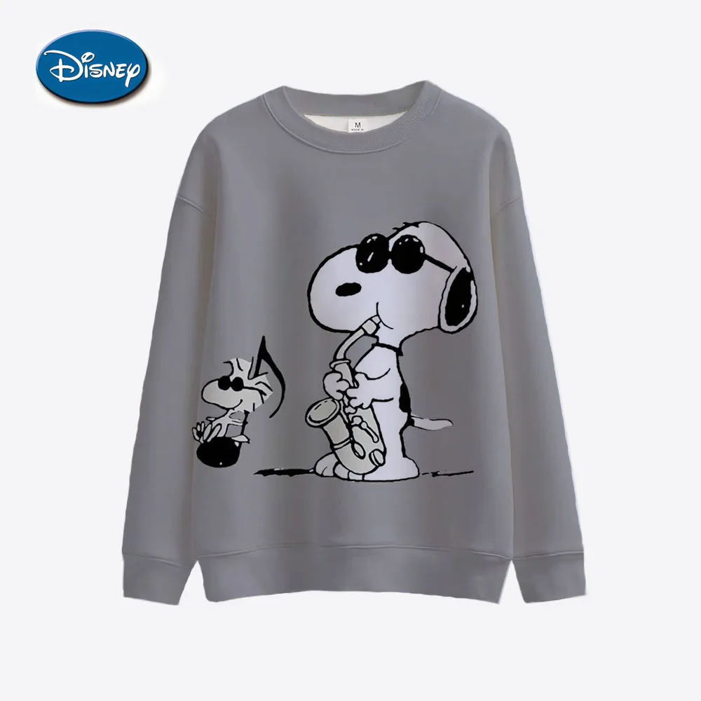 Women's Snoopy Cartoon Anime Hoodie, Round Neck Hoodie, Couple Sportswear, Spring and Autumn Edition, New Fashion, 2024