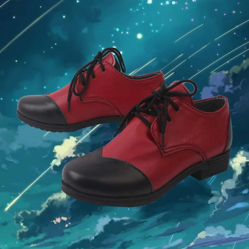 Twisted-Wonderland Riddle Rosehearts zapatos de Cosplay para mujeres y hombres, zapatos de Anime rojos, moda