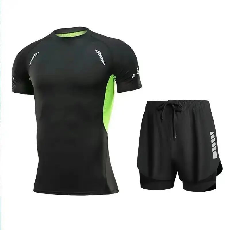 2025 New Popular Swimsuit Men's Set Swimming Pants Double Layer Large Size Quick Drying Split Men's Swimming Durable Equipment