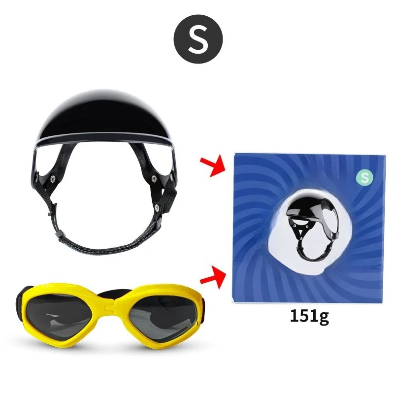 Pet helmet with goggles and hat set, suitable for dog and cat helmets Hat accessories and headphones
