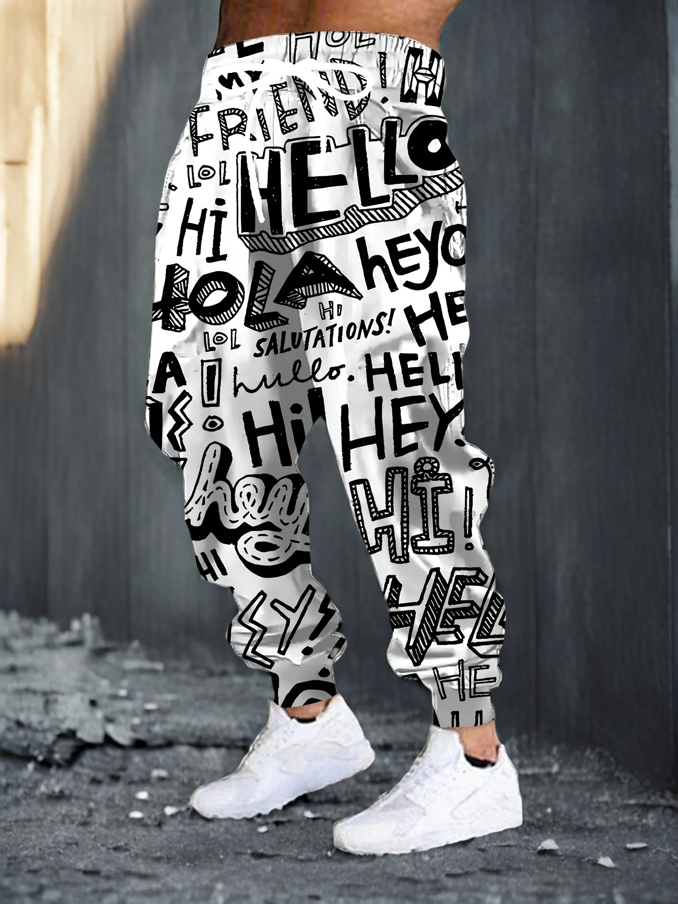 

The new men's trousers for Spring and Autumn 2025 are casual and fashionable with letter-printed streetwear