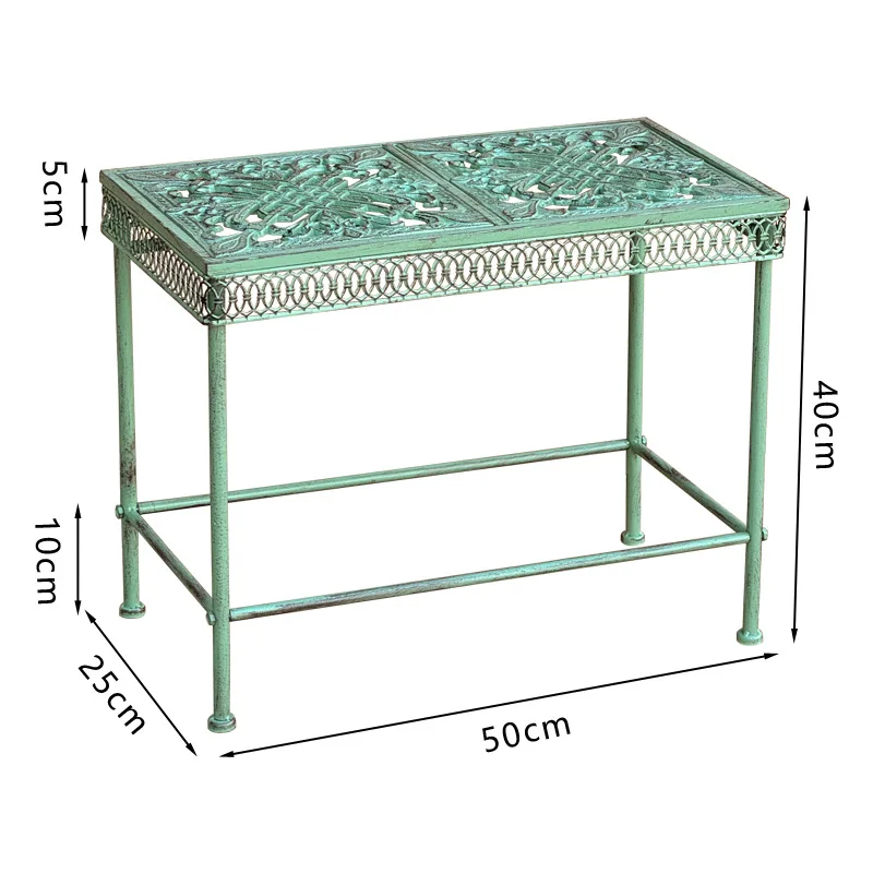 American outdoor terrace wrought iron flower rack balcony retro multi-layer shelf courtyard flower pot rack floor-to-ceiling gar