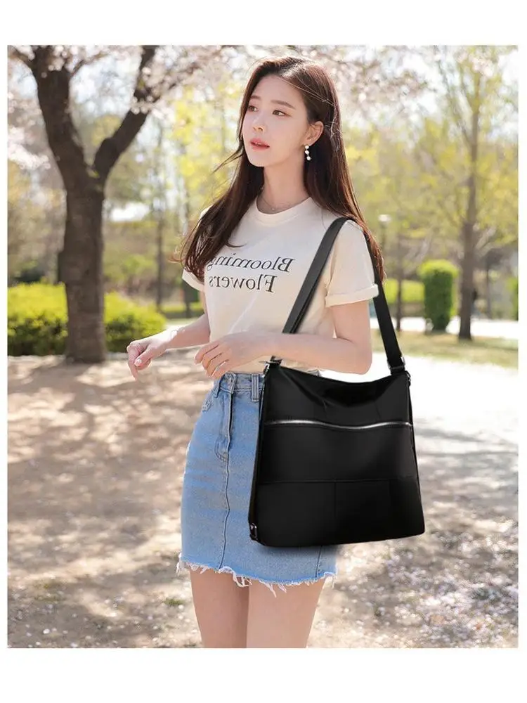 

Cross border New Oxford Fabric Shoulder Bag Women's Bag Large Capacity Backpack Fashion Crossbody Bag Simple Tote Bag Big Bag