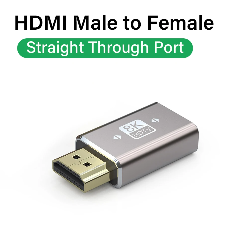 VMOJO 8 K HDMI maschio a maschio, adattatore di prolunga HDMI 2.1, connettore A HD, supporta 8 K @ 60 Hz/4 K @ 120 Hz HDR, per proiettore HDTV Laptop PC, 2 pezzi VMOJO 8 K HDMI maschio a maschio, adattatore di prolunga HDMI 2.1, connettore A HD, supporta 8 K @ 60 Hz/4 K @ 120 Hz HDR, per proiettore HDTV Laptop PC, 2 pezzi