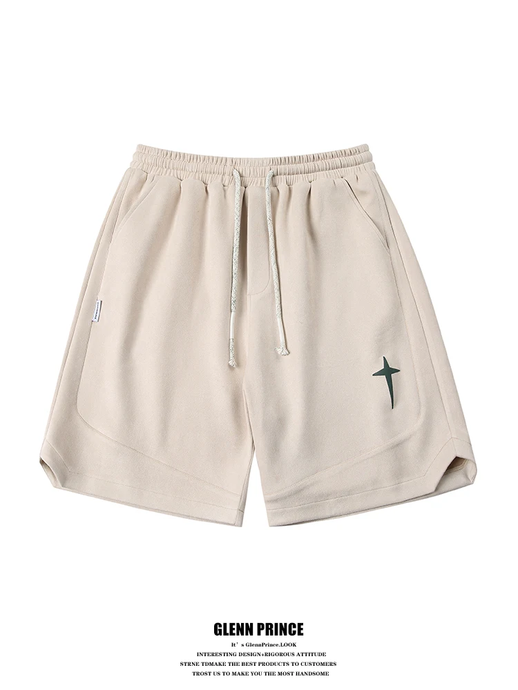 

Американские повседневные спортивные замшевые шорты для мужчин, летние, оверсайз, унисекс, бриджи, дышащие, удобные, из полиэстера, эластичные.