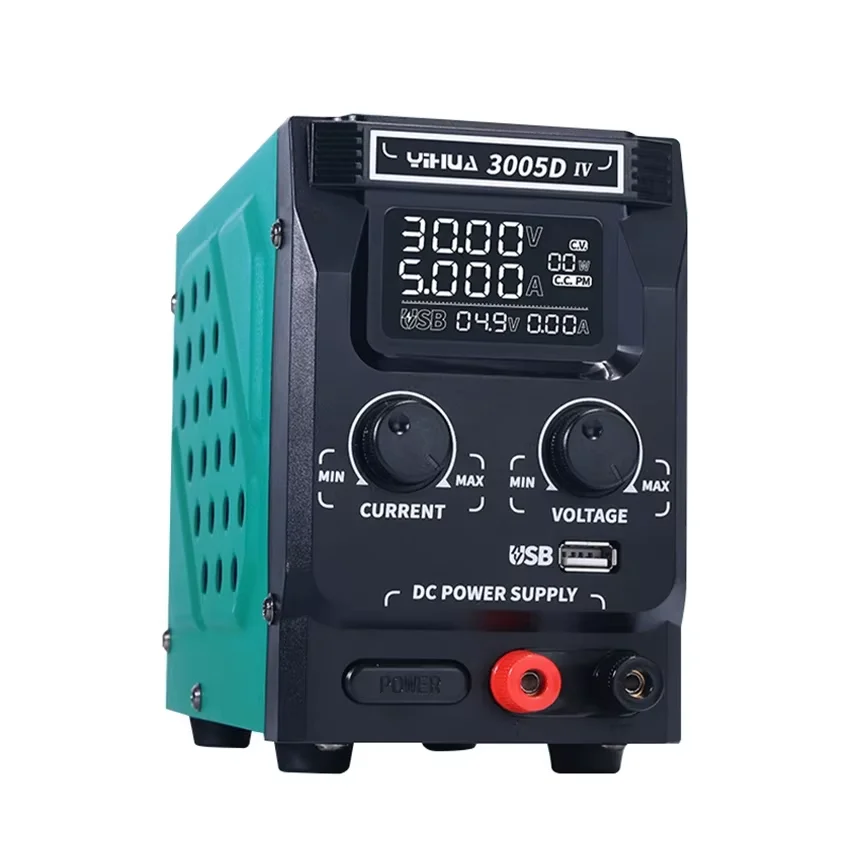 

DC Power Supply Yihua 3005D-IV 30V 5A 4-digit Display Intelligent CNC Power Supply With USB Fast Charging Phone Repair Detection