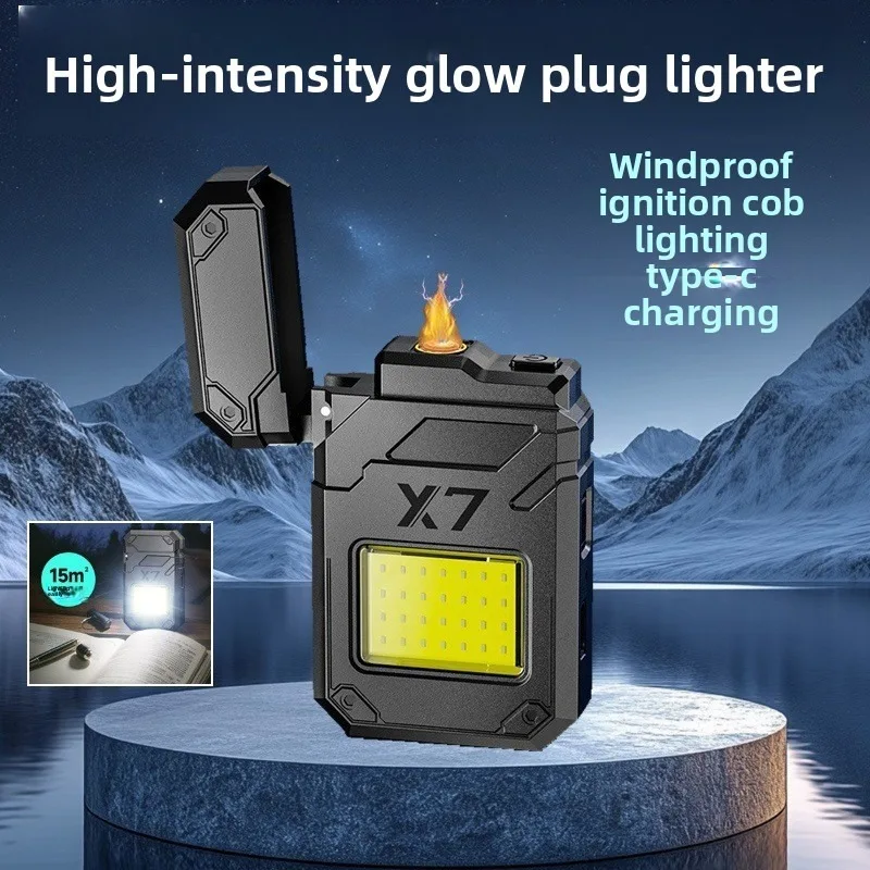 

Мини-портативный фонарик X7: многофункциональный, нагревательный провод зажигания, яркий перезаряжаемый, долговечный брелок для кемпинга