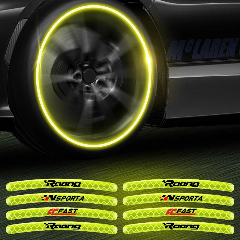 20 шт., флуоресцентная наклейка на колесо автомобиля, Светоотражающая наклейка для JEEP Grand Cherokee WK WK2 KJ KK KL Commander XK Reneg