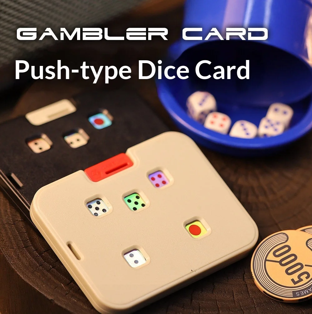 Game card press mechanical card dice party board game card game edc decompress toy gift shake dice