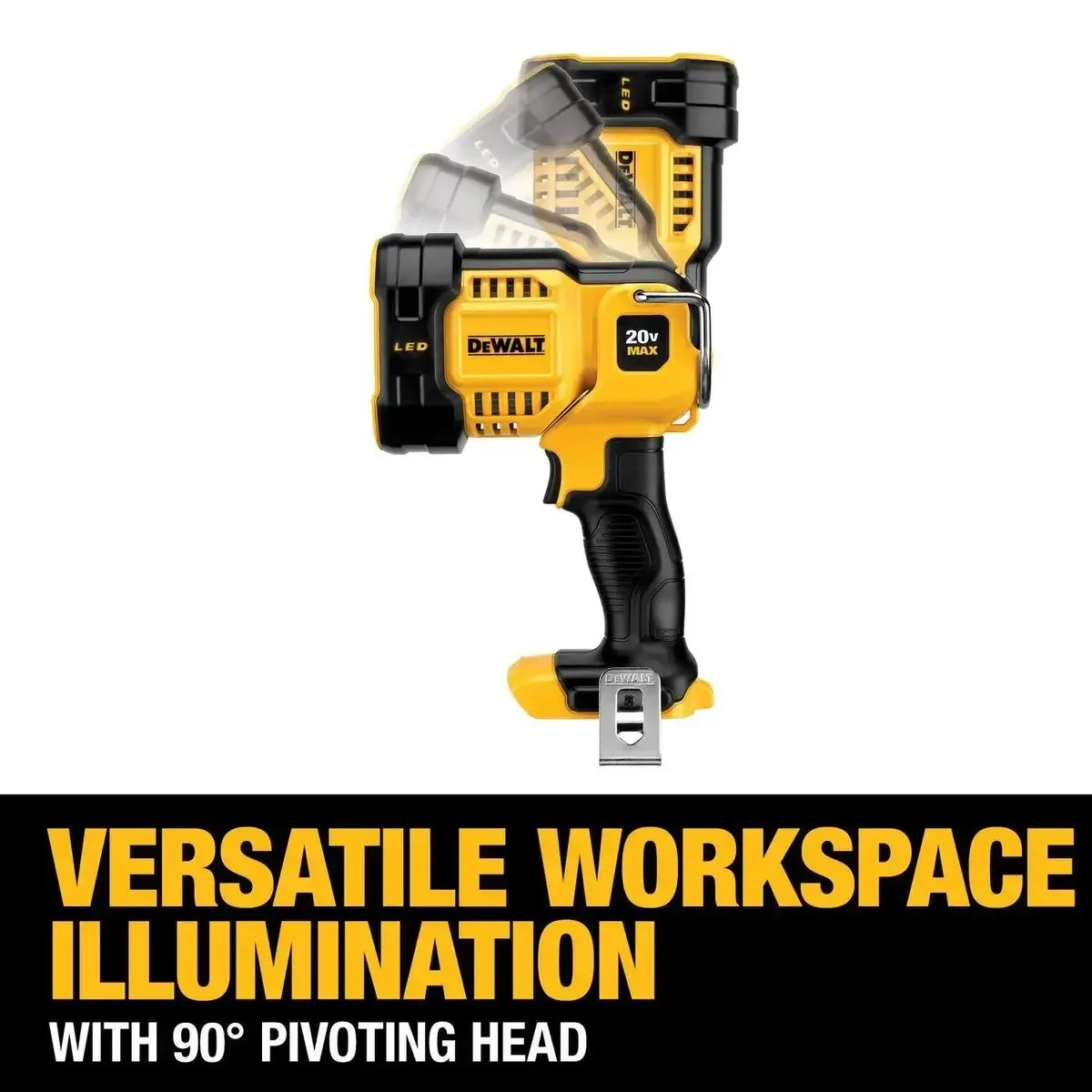 DEWALT DCL043 Jobsite LED Spotlight 20V Lithium Power Tools Flashlights Torches Bare Tool