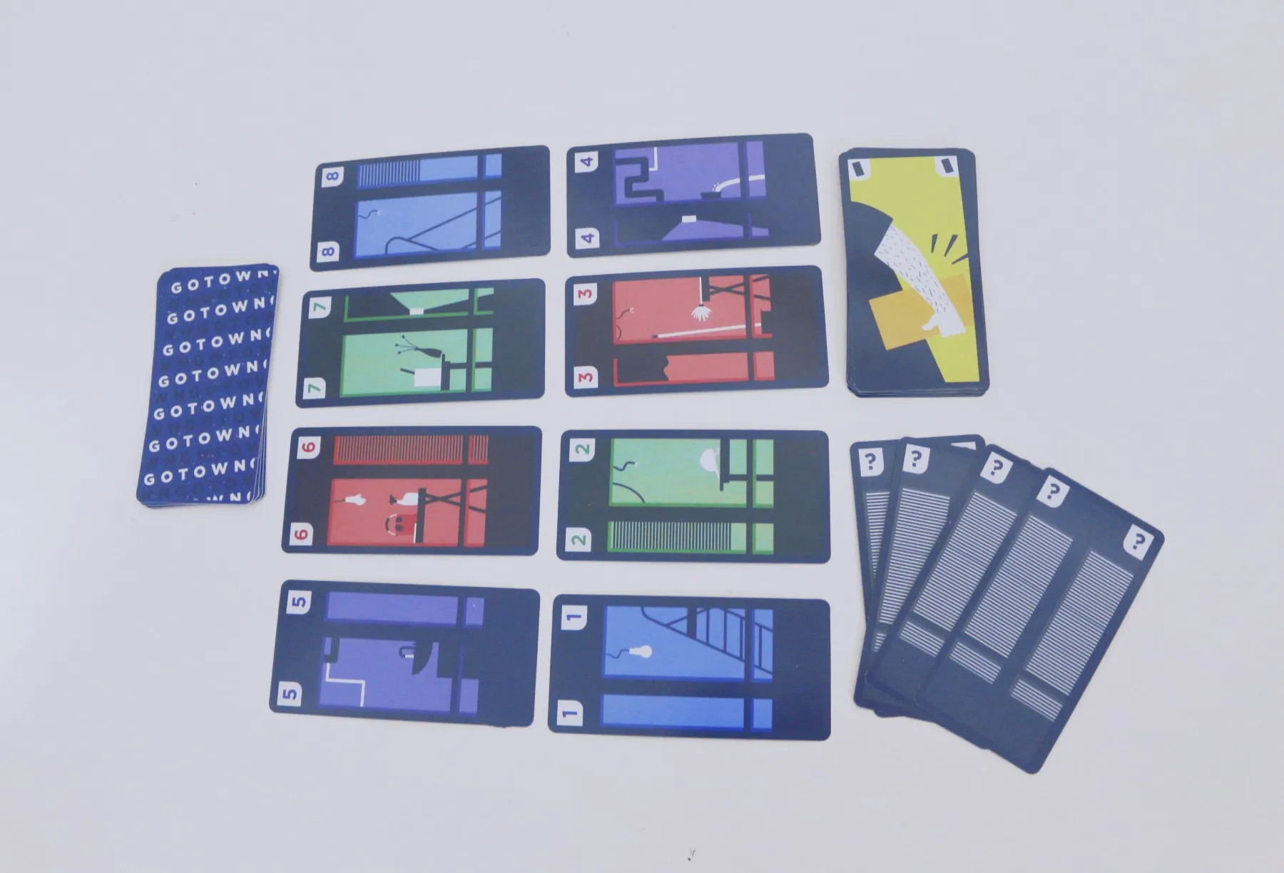 GoTown |   لعبة الورق لغز الأسرة |   2-4 لاعبين |   وقت اللعب لمدة 20 دقيقة |   لعبة المرح والحفلات والعائلية