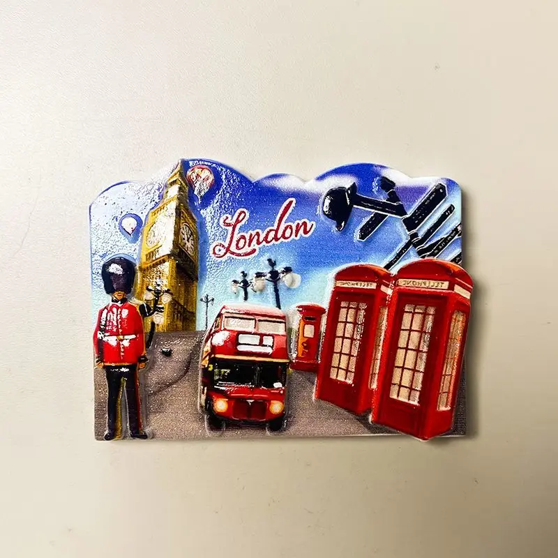

London, UK Europe Refrigerator Magnets with Big Ben, Red Bus, Phone Booth & Guard Home Decor Room Decor Items
