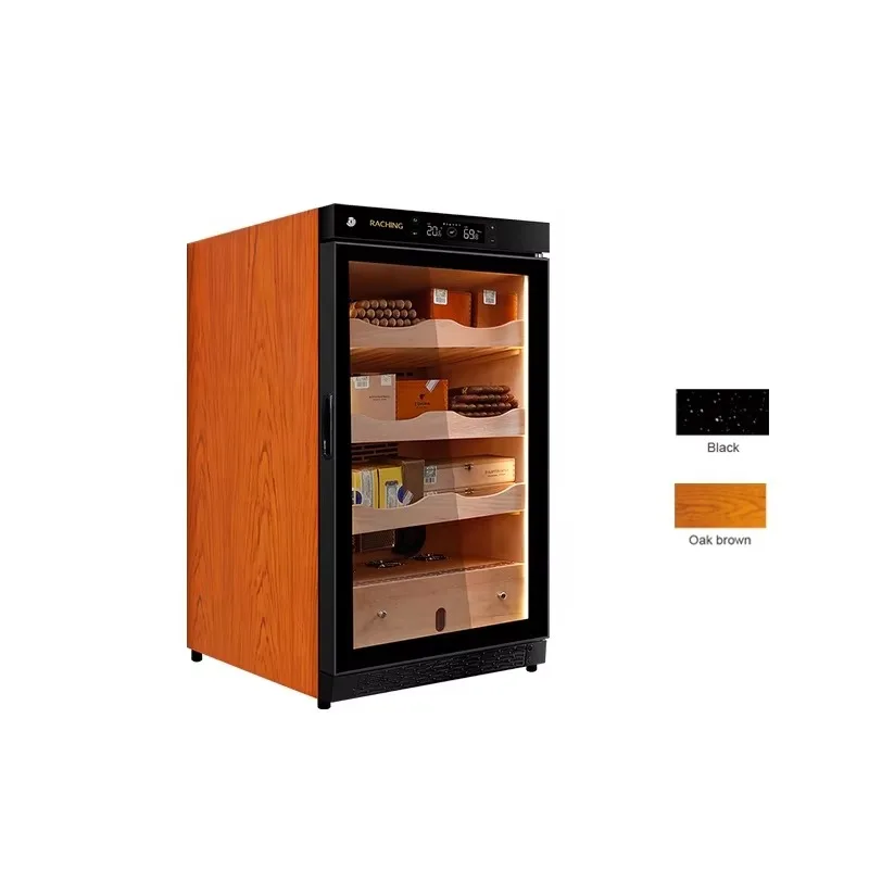 

Raching - Small Size Electric Cigar Humidor C150A Black Brown Wet Fim Humidifier Cigar Cabinet