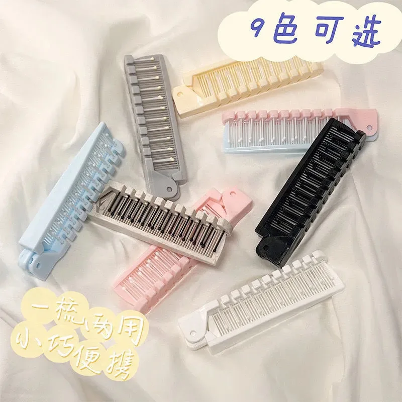 MIni Portable Small Hair Comb for Women Multi-functional Foldable Scaple Massage Comb Anti-Static Styling Combs For Curling Hair