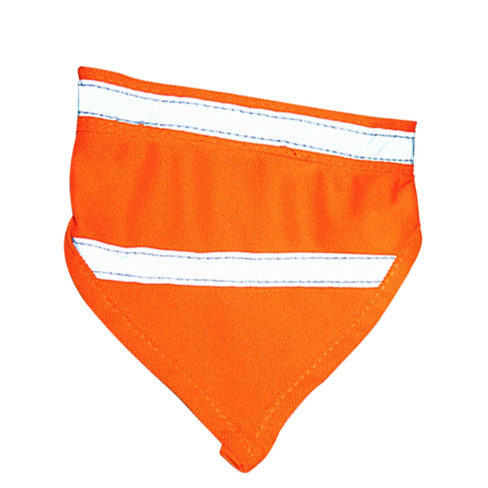 

Night Luminous Pet Scarf Fluorescent Orange Reflective Dog Bandana L Size Easy Polyester Safety Bib