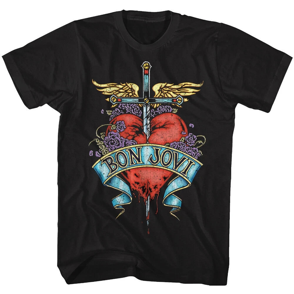 Rare Bon Jovi Graphic Cotton Band T-shirt Unisex Summer Short Sleeve Fashion Brand Tee Luxury Casual Vintage Tees
