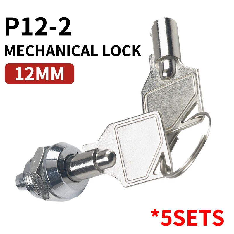 

5sets 12MM press lock P12-21 billboard lock small plum blossom lock light box telescopic lock mechanical lock small cabinet lock