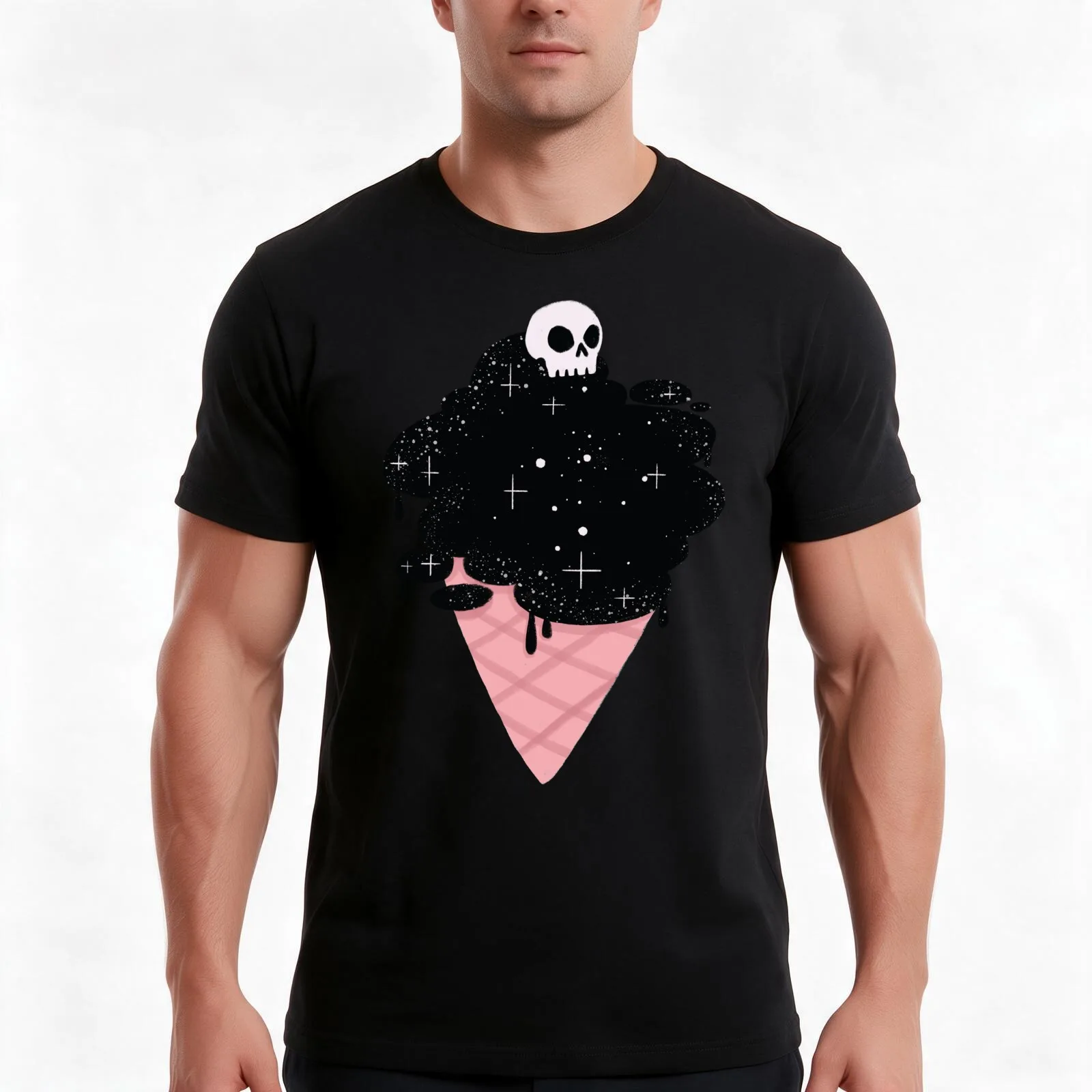 Sweet Treats: Ice Cream T-Shirt, Summer Casual Cotton Tee, Oversized Streetwear Tops, Vintage Graphic Print, Unisex Men Women