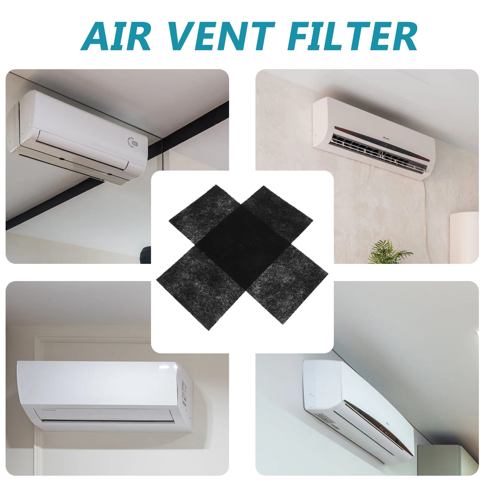 

10 Sheets 3mm*11*25cm Filter Felt Reusable Air Vent Filters Home Fan Pad Conditioner Screen Replacement Heater Furnace Box Floor