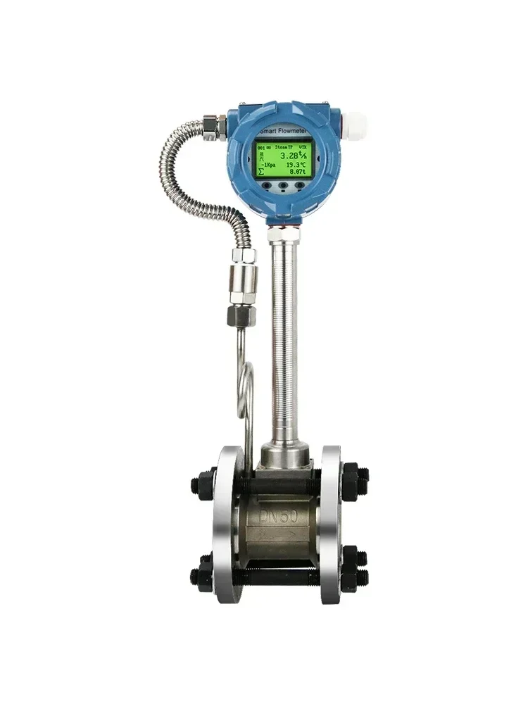 Intelligent LUGB Vor tex Flowmeter Digital Display DN50/65/100 Liquid Gas Steam Explosion proof High Precision with Hart