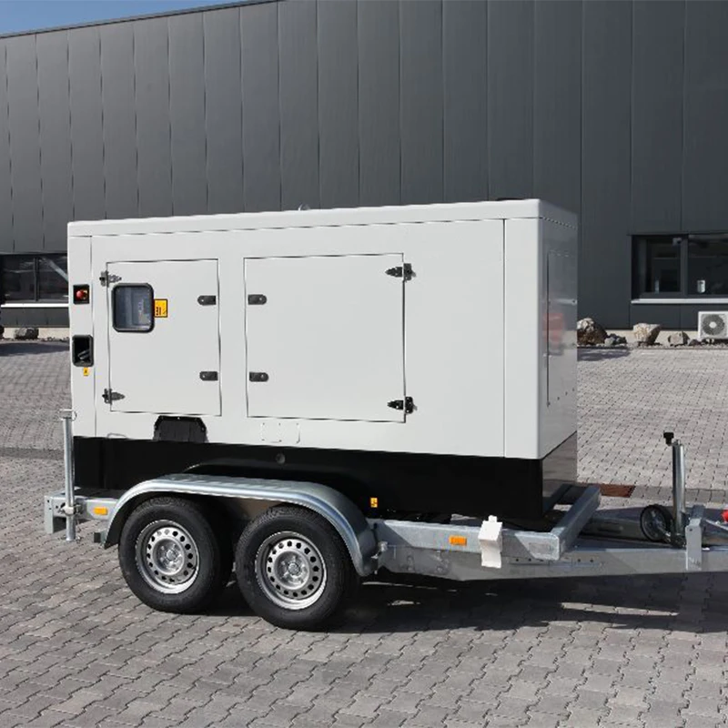 high quality 18 kw 18kva mobile diese l generator  price with fuel tank silent desil 