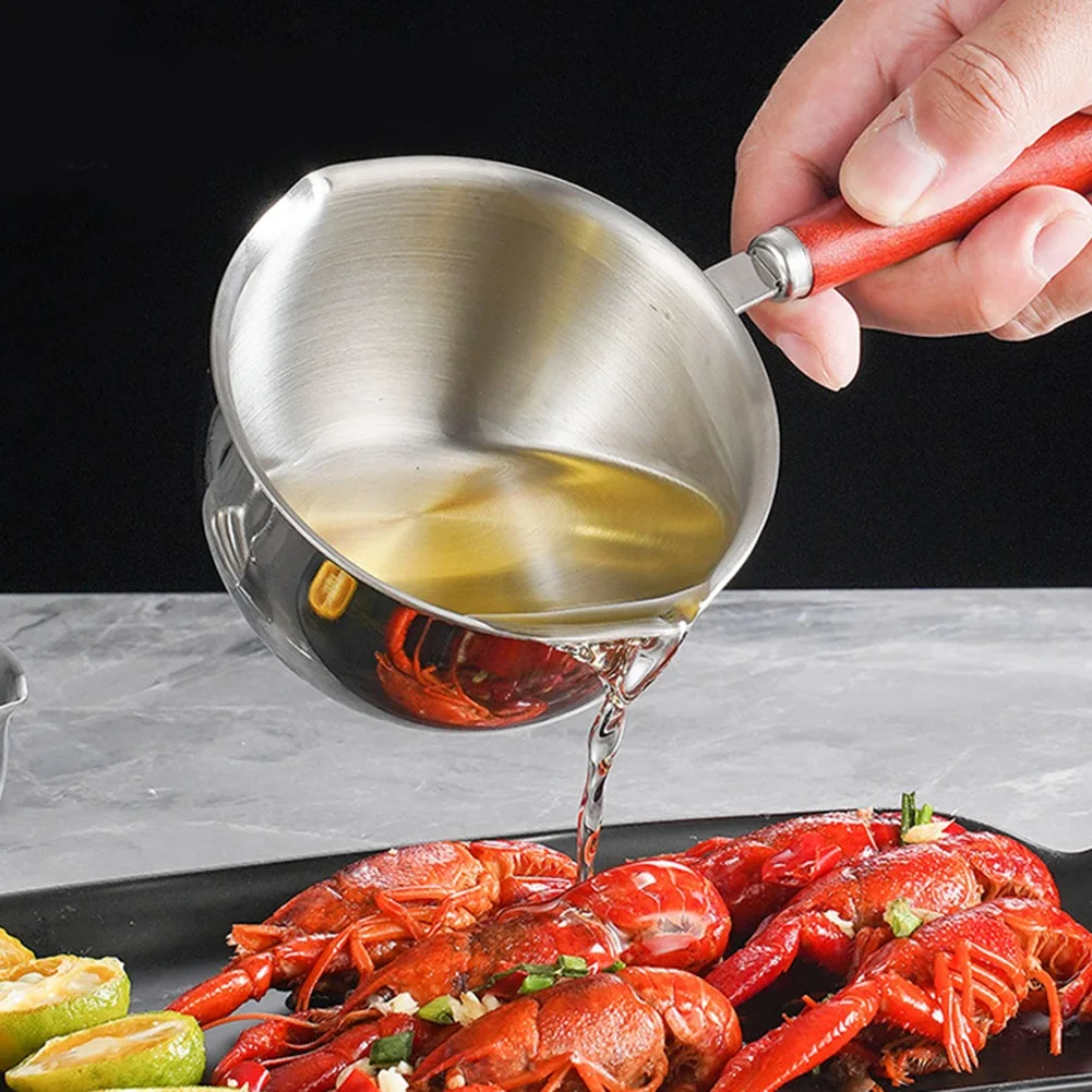 Stainless Steel Mini Hot Oil Pot Small Saucepan For Boiling Butter Melting Pot Butter Warmer Ideal For Various Cooking Tasks