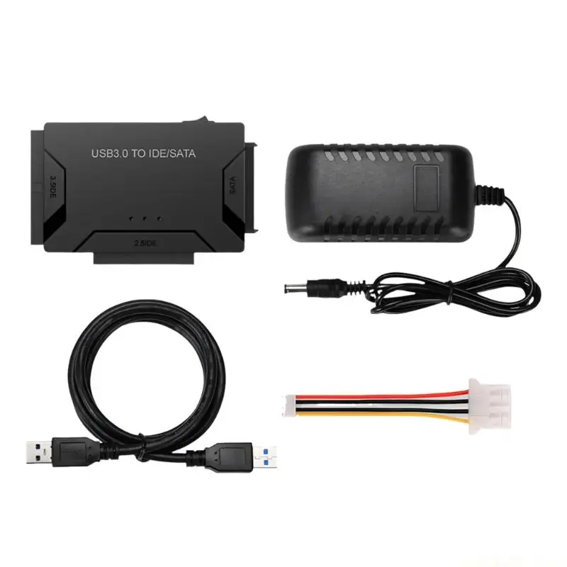 USB3.0 External Drive Access Adapters with Power Cable for IDE SATAs Disk Reading