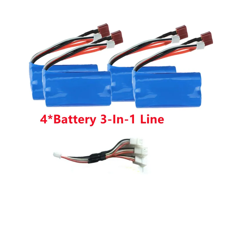 16106 16106 PRO Electric High Speed Off Road Remote Controlled  RC Truck Car Spare Parts 7.4V 3000mAH Battery/3 To 1 Line