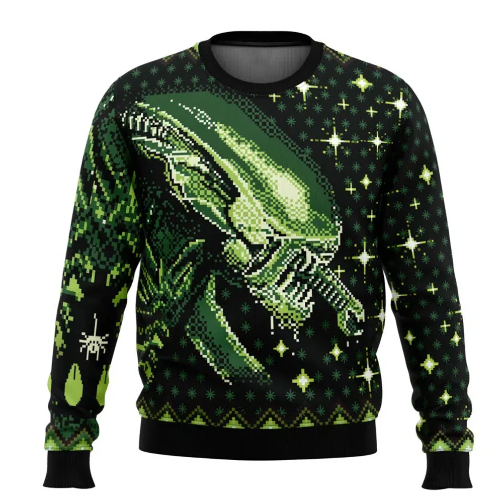 Free Hugs Alien Facehugger Ugly Christmas Sweater Cartoon Anime Women Men Pullover Tops 2025 Fashion Couple Hoodie Sweatshirt