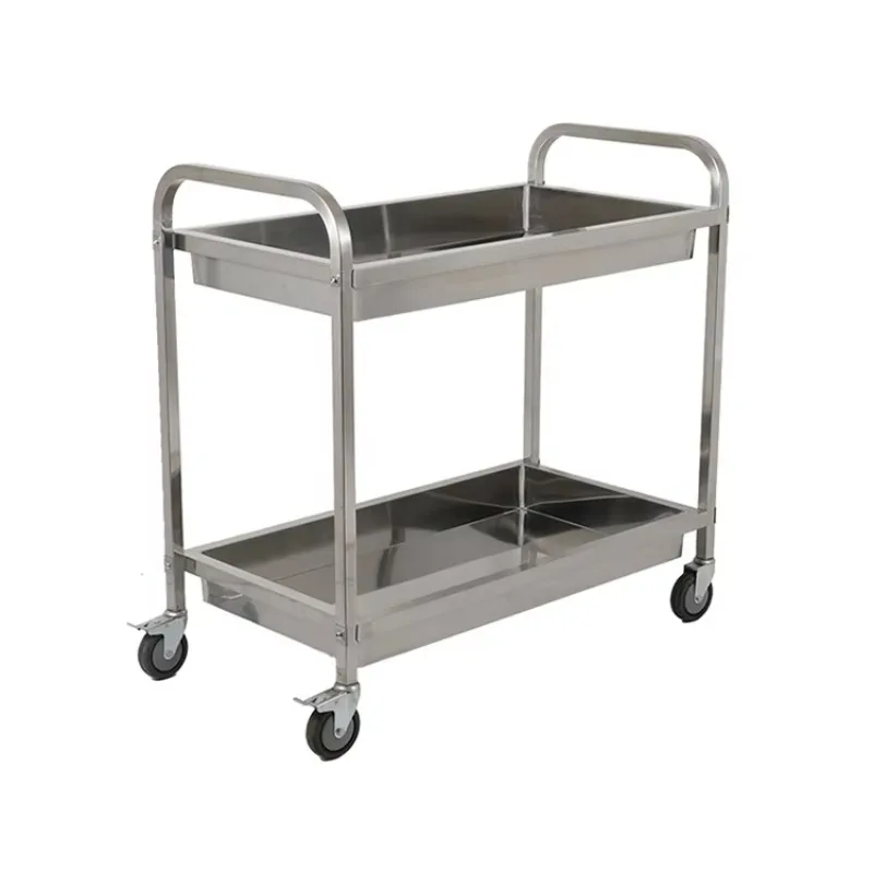 

Other Restaurant and Hotel Supplies Stainless Steel Food Serving Trolley With Dining Cart Kitchen Storage Trolley