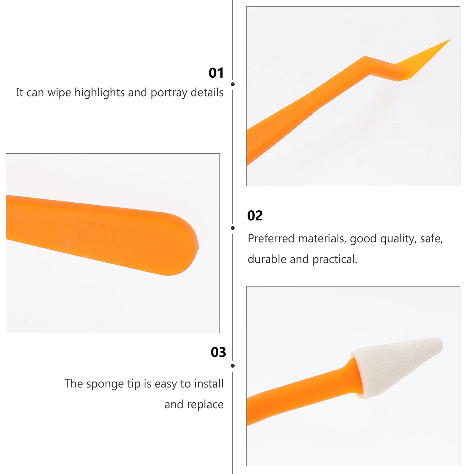 مجموعة واحدة من أدوات الرسم الإسفنجية خفيفة الوزن ومريحة الحجم وسهلة التركيب واستبدال أدوات الرسم الفنية لخلط الضوء على الظلال #4