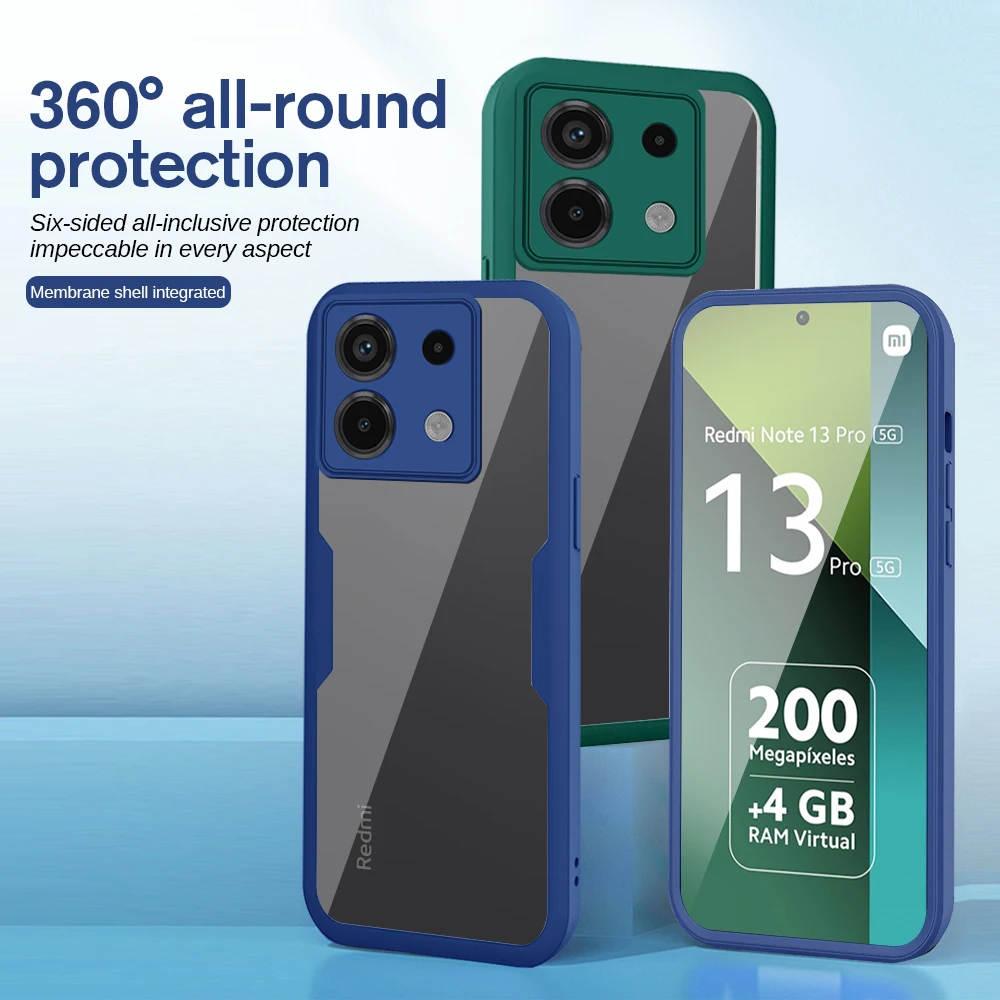 Redmy Note 13 Pro 5G Case 360° Full Protection Cover On For Xiaomi Redmi Note13 Pro+ Plus 13Pro 4G Double Sided Shockproof Coque