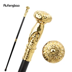 Golden Hand Hold Flower Luxury Fashion Walking Stick for Party Decorative Cane Elegant Crosier Knob Walking Stick 93cm