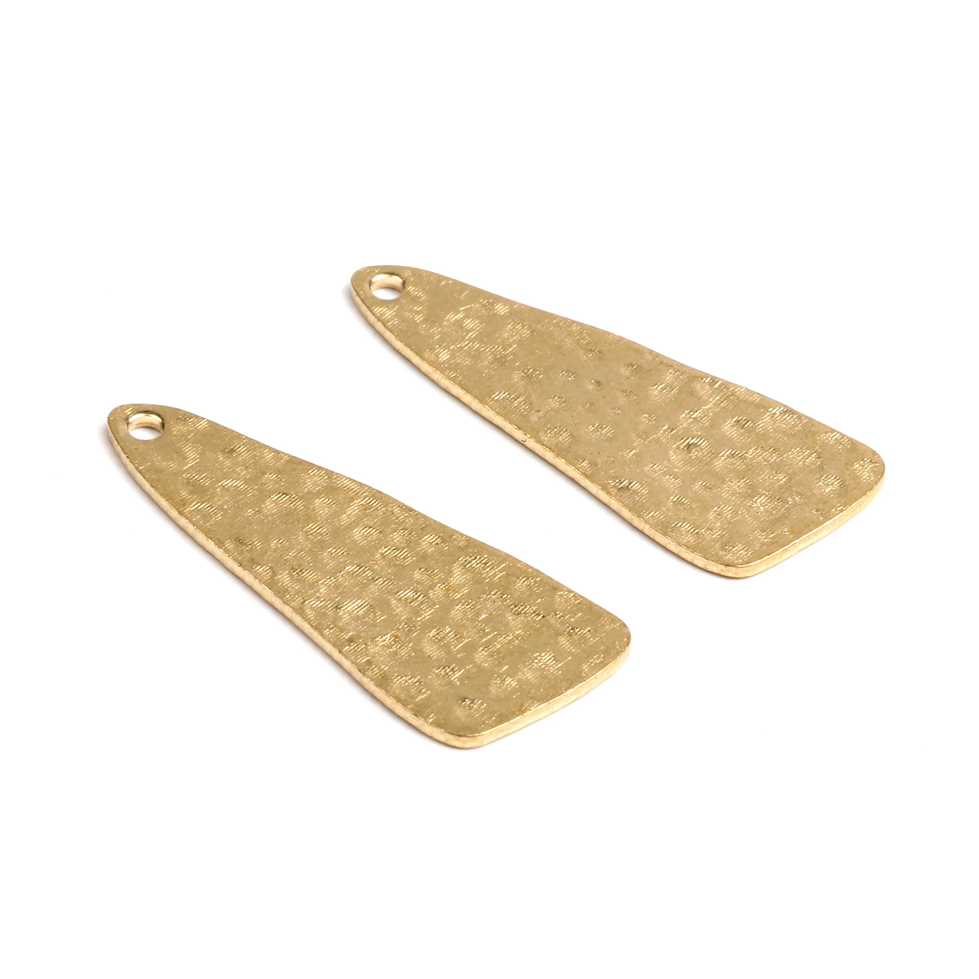 Hammered Charms,Brass Drop Shaped Pendant,Findings Accessories For Diy Earrings Necklace Bracelet DIY Making,Jewelry Supplies