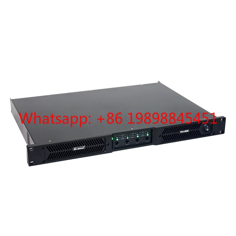 Amplificador Mezclador de Potencia Digital de 4 Canales Sinbosen K4-800, Sistema de Sonido de 4x800w