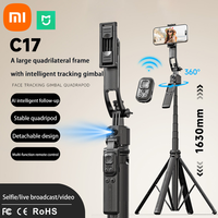 Xiaomi Mijia C17 Selfie Stick Intelligent Ai Mobile Follow-Up Anti Shake Retractable Pan Tilt Automatic Camera Tool Phone Holder