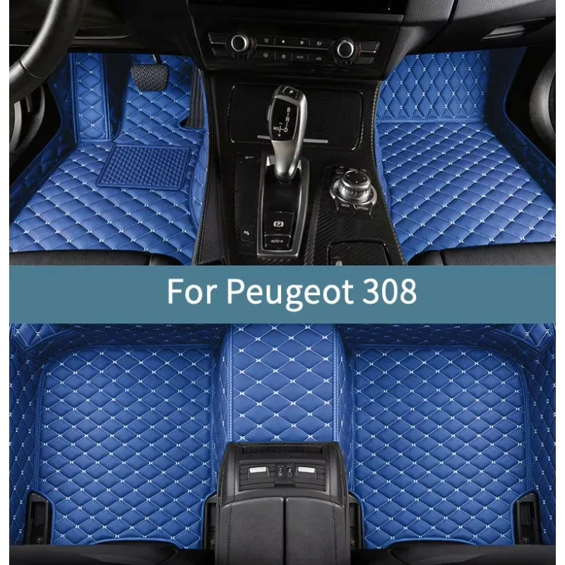 

Автомобильные коврики для Peugeot 308 2017 2018 2019 2020 2021 2022, водонепроницаемые полный комплект ковриков для автомобилей, аксессуары