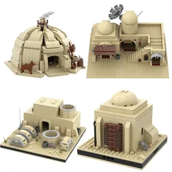 MOC Space Wars Desert Power Plant Desert Village Eisley-Cantina Slums Home Architecture Building Building Block for Child Gfit