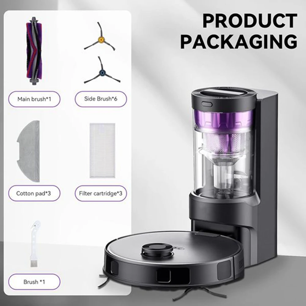 Для робота-пылесоса Eureka E10s/Obode A8/ETA AURUM Pro 624, основная боковая щетка, фильтр Hepa, тканевые детали для швабры_ABGP