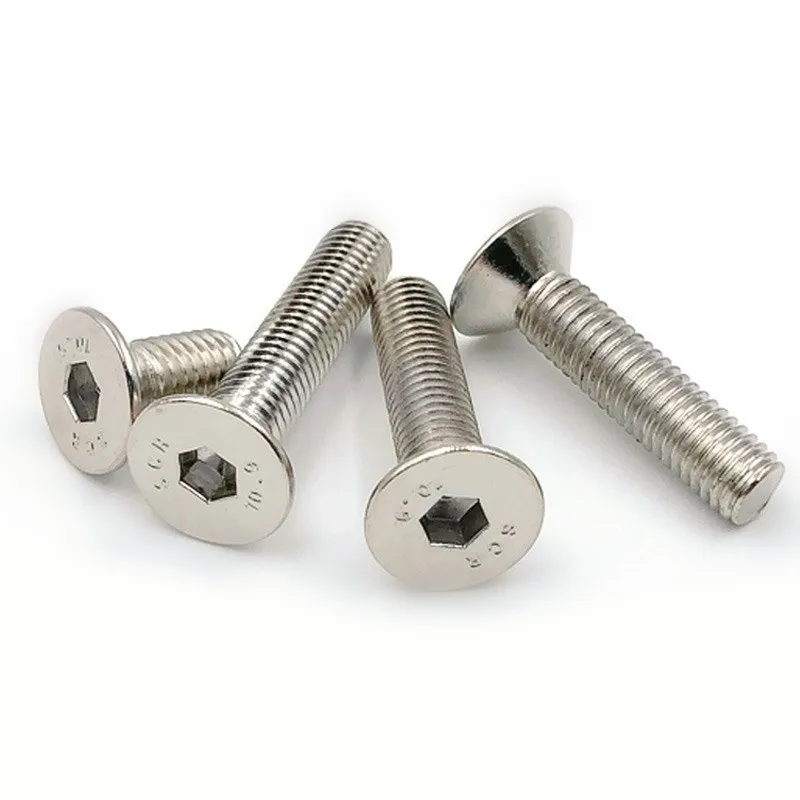 

10/50pcs UNC US 2#-56 4#-40 6#-32 8#-32 10#-24 304 A2 Stainless Steel Hex Hexagon Socket Flat Countersunk Head Screw Bolt