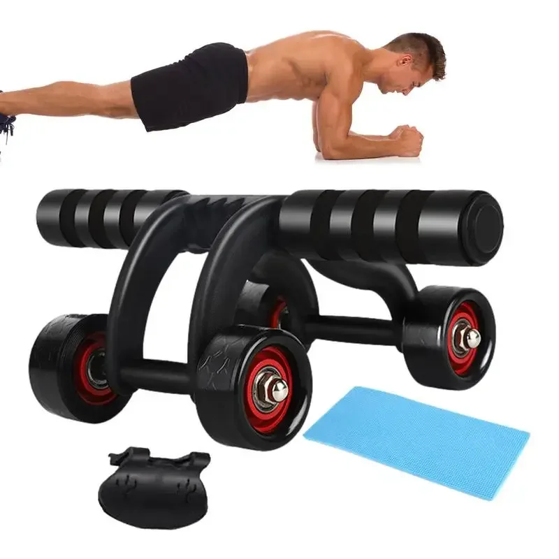 

4 Wheel Automatic AbRollers Wheel Anti-Slip Abdominal WheelGym Abdominal Muscles Rebound Belly Wheel Fitness Accessories