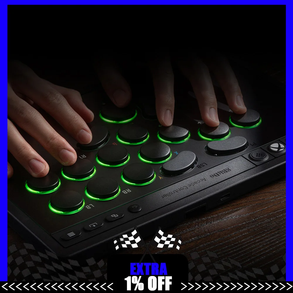 

8BitDo Arcade Controller 2.4G Wireless, программируемые кнопки, печатная плата с возможностью горячей замены, RGB-подсветка для Xbox Series X | S, Xbox One и ПК