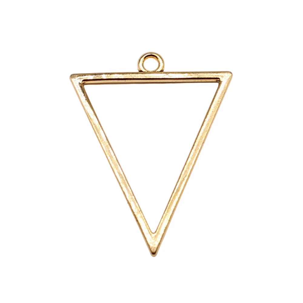 10pcs/lot Hollow Geometric Triangle Earring Accessories Charms For Jewelry Making Diy Accessories