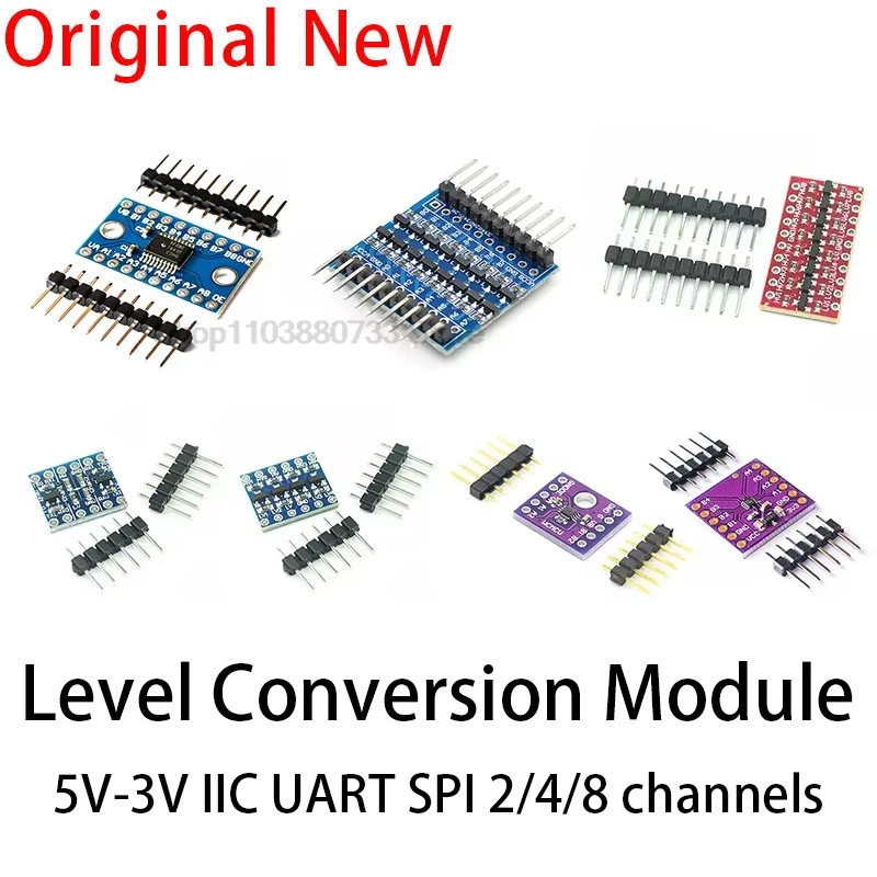 2 Channel 4 8 way IIC I2C UART SPI TTL Logic Level Converter Bi-Directional Module 5V to 3.3V For Arduino Compatible Breadboard
