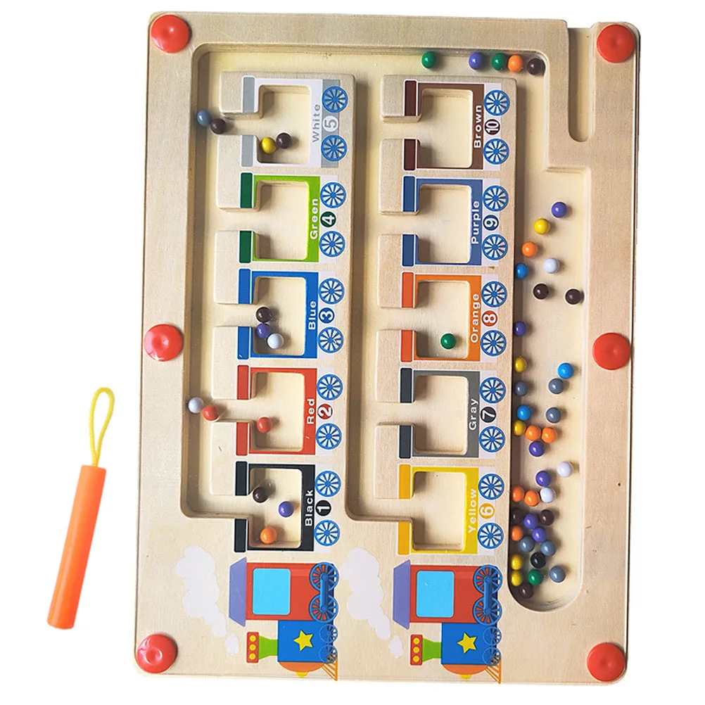 

Wooden Magnetic Train Counting Board Color Matching Game For Toddlers Montessori Teaching Aids Improve Cognitive Abilities Toy