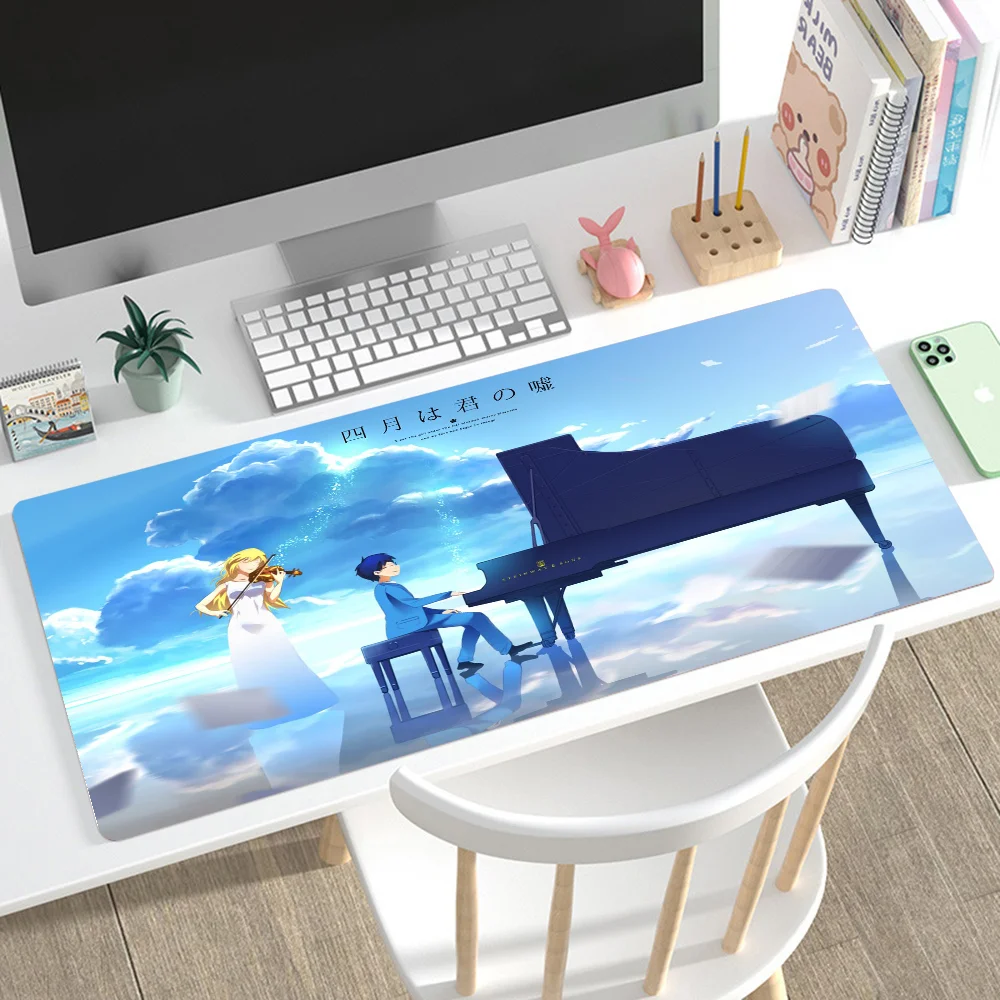 Your Lie In April Mousepad Mouse Mat Desk Mat With Pad Gaming Accessories Prime Gaming XXL Keyboard Pad Padding Mat