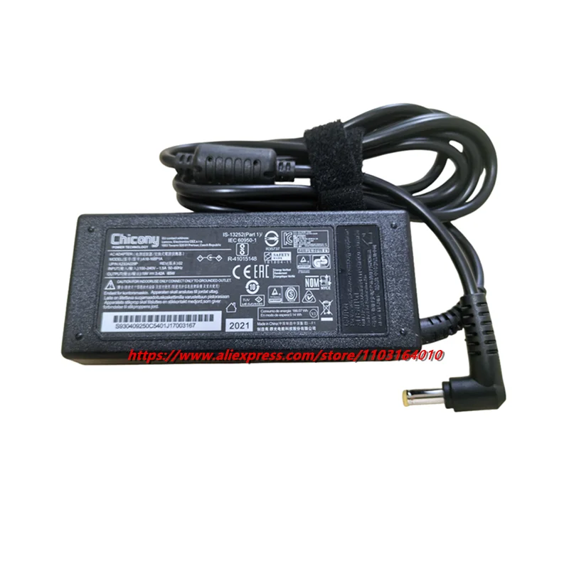 Chicony 19V 3.42A 65W A11-065N1A AC Adapter For Acer Laptop Power Charger 5.5*1.7mm PA-1650-02 ​PA-1650-69 ​PA-1650-86