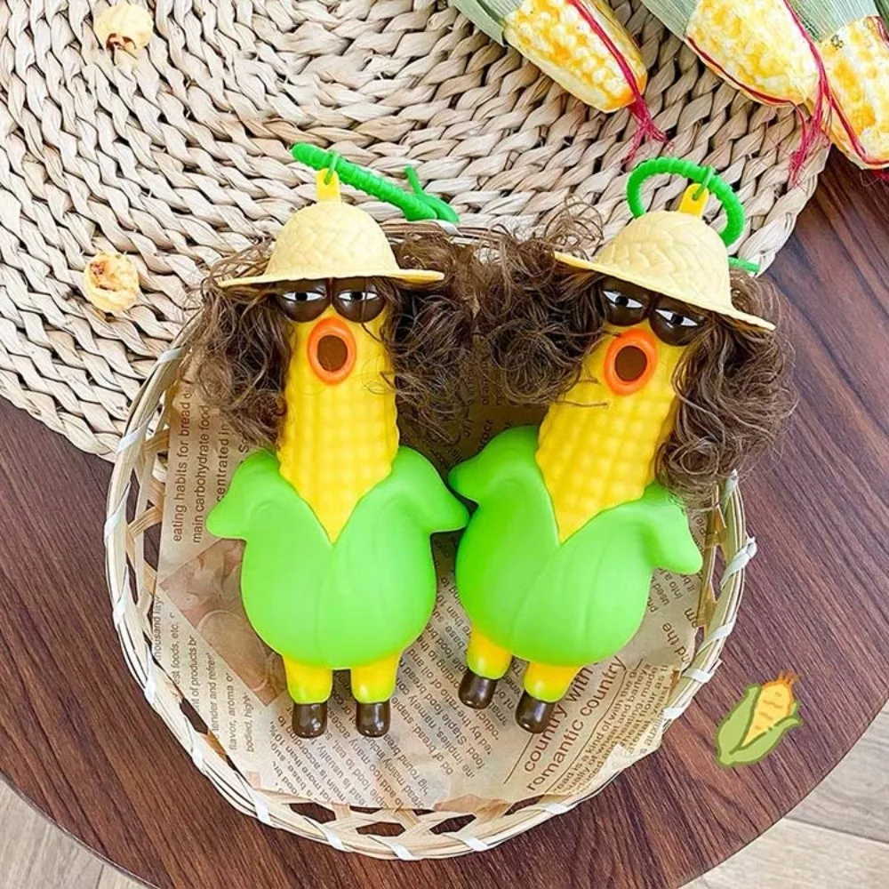 Sensory PVC Screaming Chicken Flexible Shrill Squishy Pendant Quirky Portable Fidget Key Ring Adults