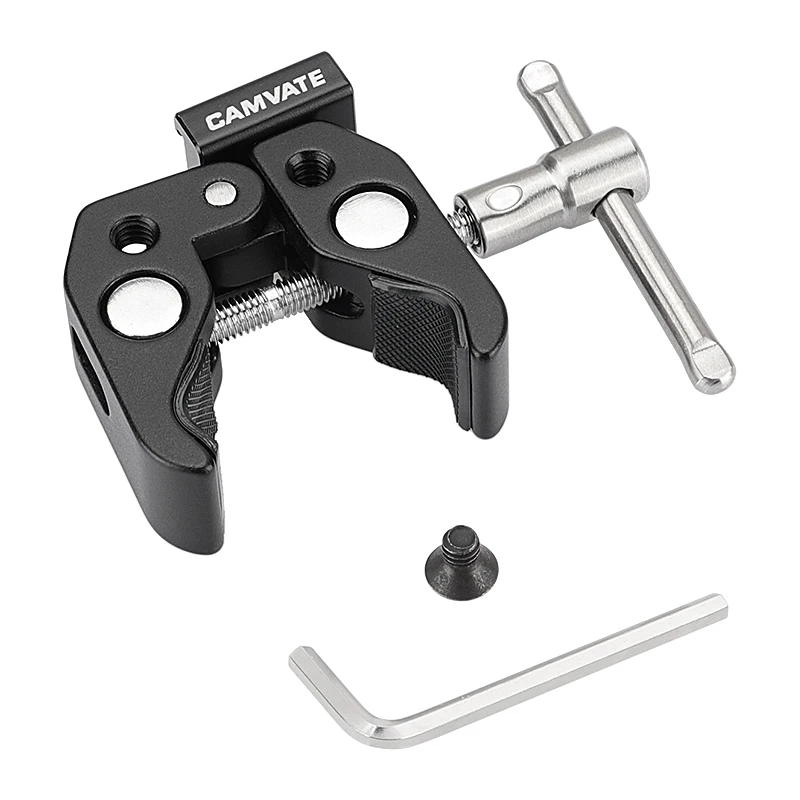 CAMVATE Super Clamp 1/4 "3/8" ด้าย & รองเท้าเย็นสำหรับ Monitor ขาตั้งไมโครโฟน Led แฟลชวิดีโออุปกรณ์เสริม